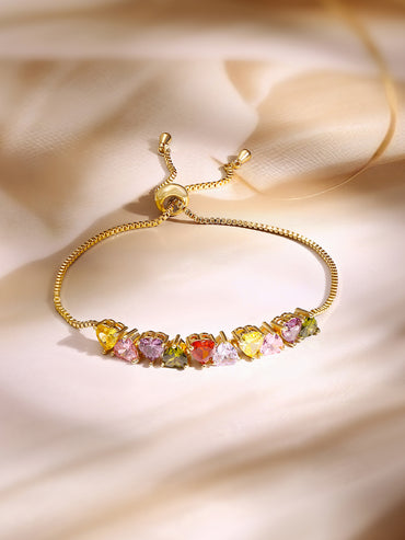Heart Motif Multicolor Bracelet