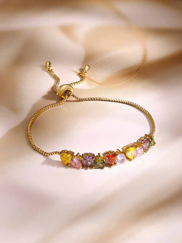 Heart Motif Multicolor Bracelet