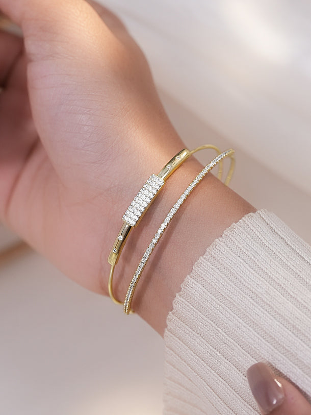 Gold Plated Dual Layered Bracelet