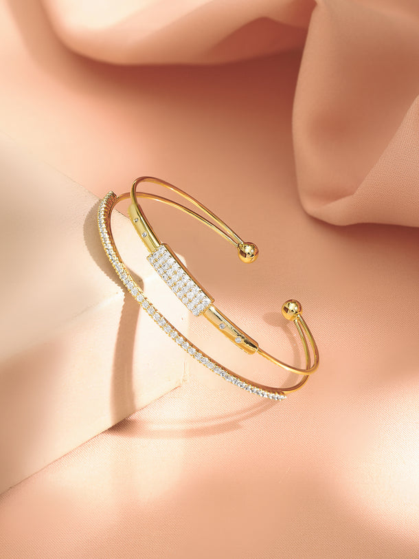 Gold Plated Dual Layered Bracelet
