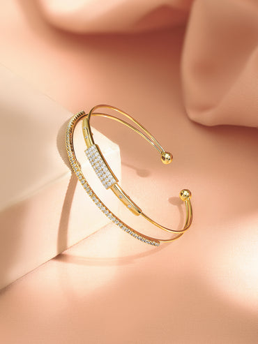 Gold Plated Dual Layered Bracelet