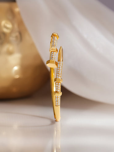 Gold Plated American Diamond Zirconia Bracelet