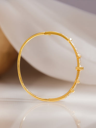 Gold Plated American Diamond Zirconia Bracelet