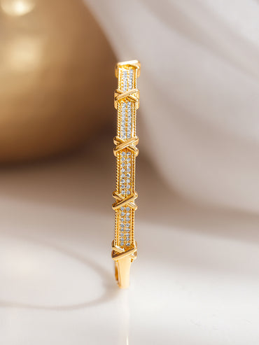 Gold Plated American Diamond Zirconia Bracelet