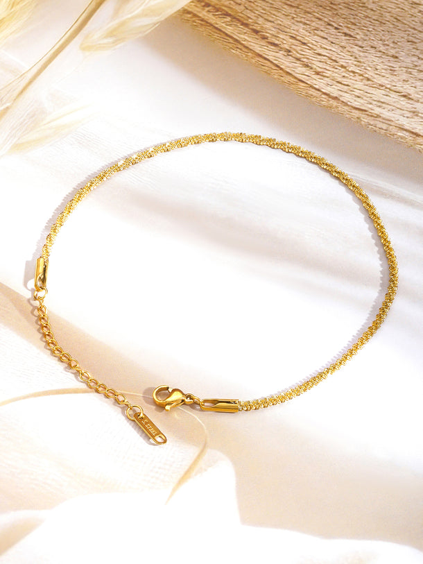 Gold Toned Chain Anklet