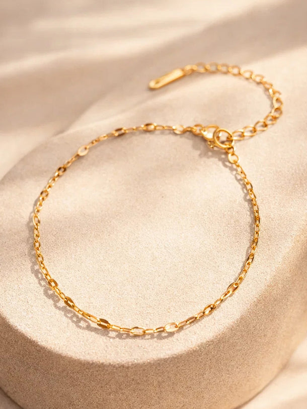 Demi Fine 18K Gold Plated Minimal Fine Chain Anklet | Anti Tarnish