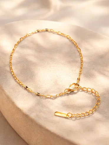 Demi Fine 18K Gold Plated Minimal Fine Chain Anklet | Anti Tarnish