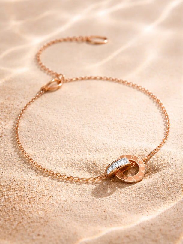 Demi Fine 18K Gold Plated Minimal Disc Detail Anklet | Anti Tarnish