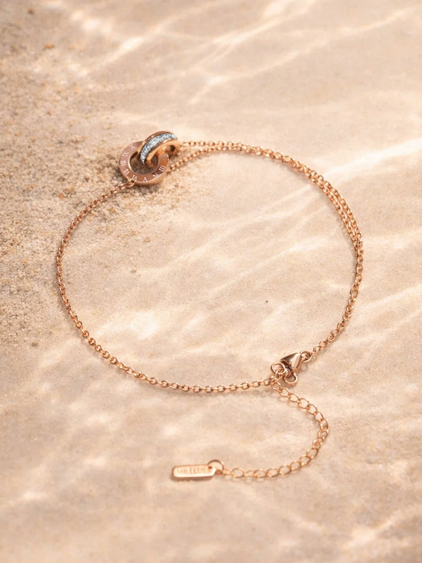 Demi Fine 18K Gold Plated Minimal Disc Detail Anklet | Anti Tarnish