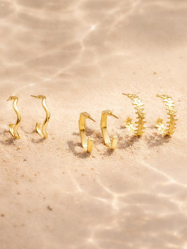 Sunbeam Twist Everyday Hoop Earrings