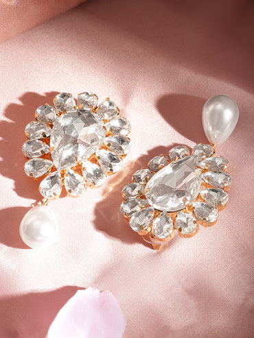 Rosy Blush American Diamond Zirconia Earrings