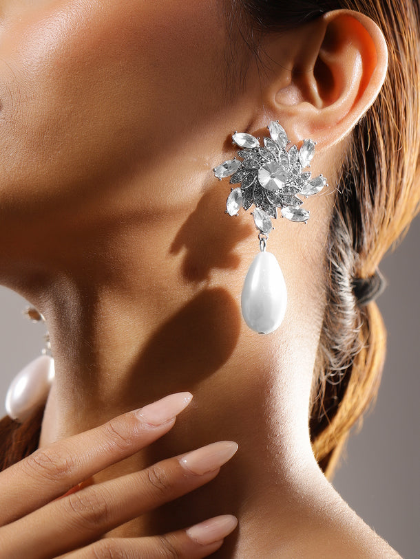 Dazzling Crystal Petal Showstopper Earrings
