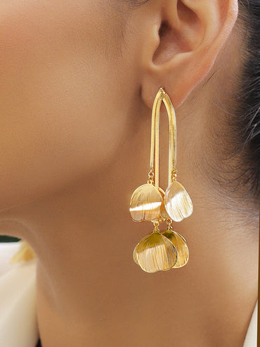 Golden Petals Statement Dangler