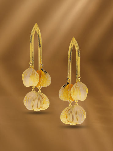 Golden Petals Statement Dangler