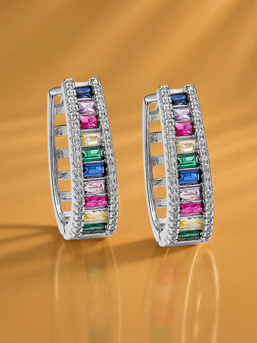 Playful Charm Rainbow Hoops