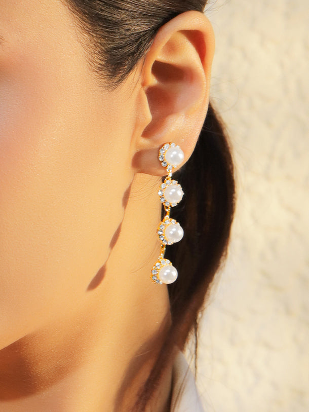 Pearl Dew Delicate Drop Earrings