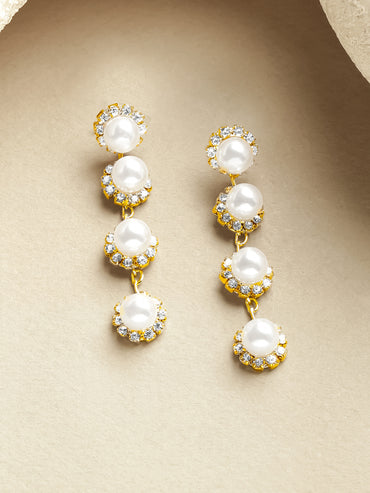 Pearl Dew Delicate Drop Earrings
