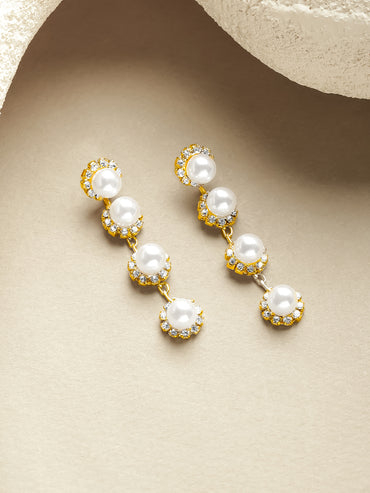 Pearl Dew Delicate Drop Earrings