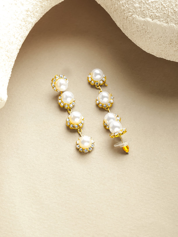 Pearl Dew Delicate Drop Earrings