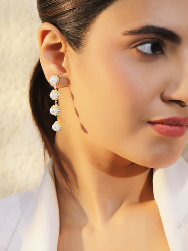Pearl Dew Delicate Drop Earrings