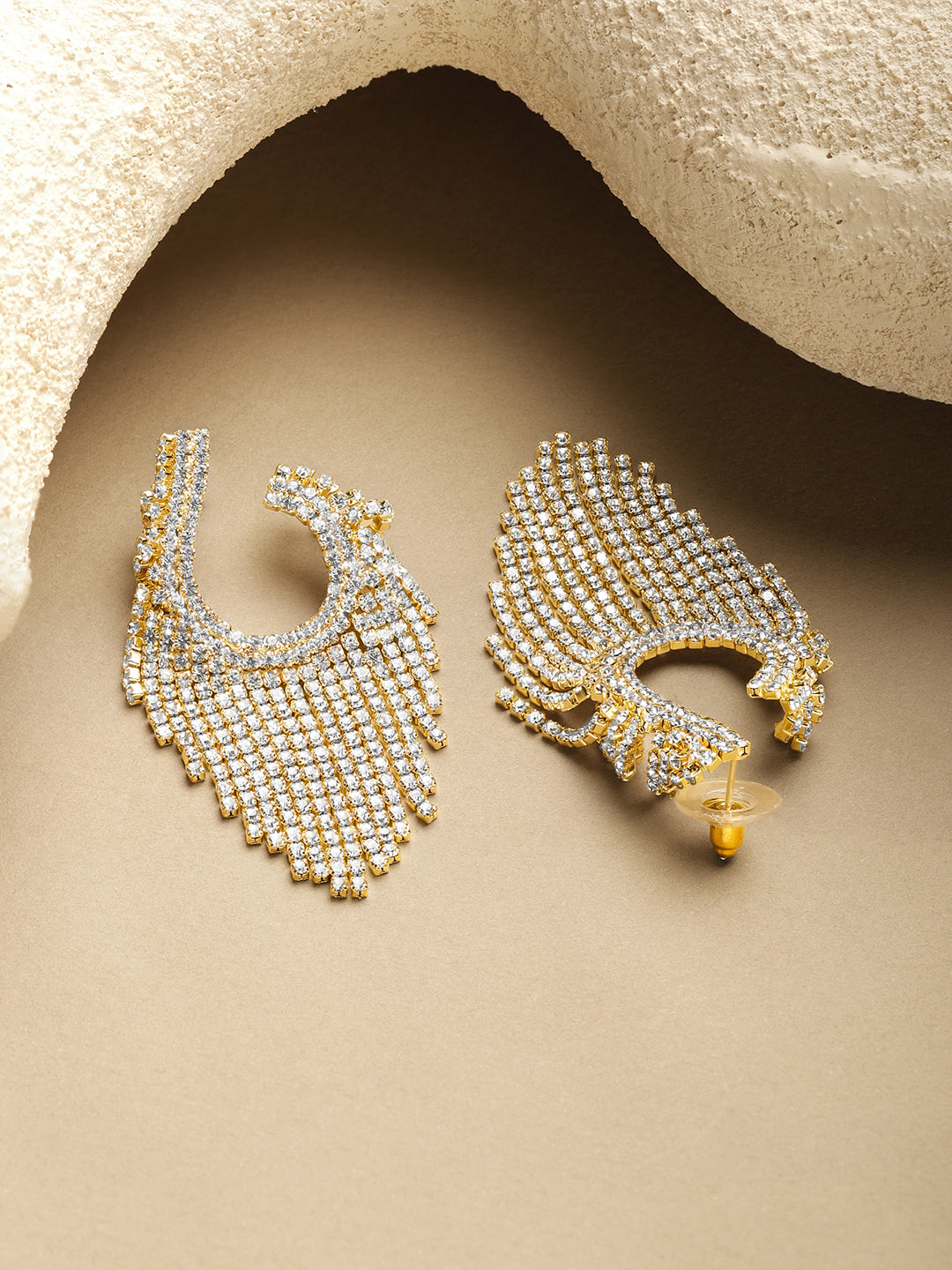 Gold Plated American Diamond Zirconia Danglers