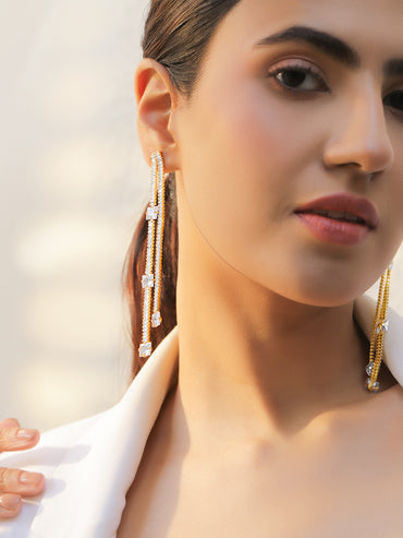 Baguette Octo Line Earrings