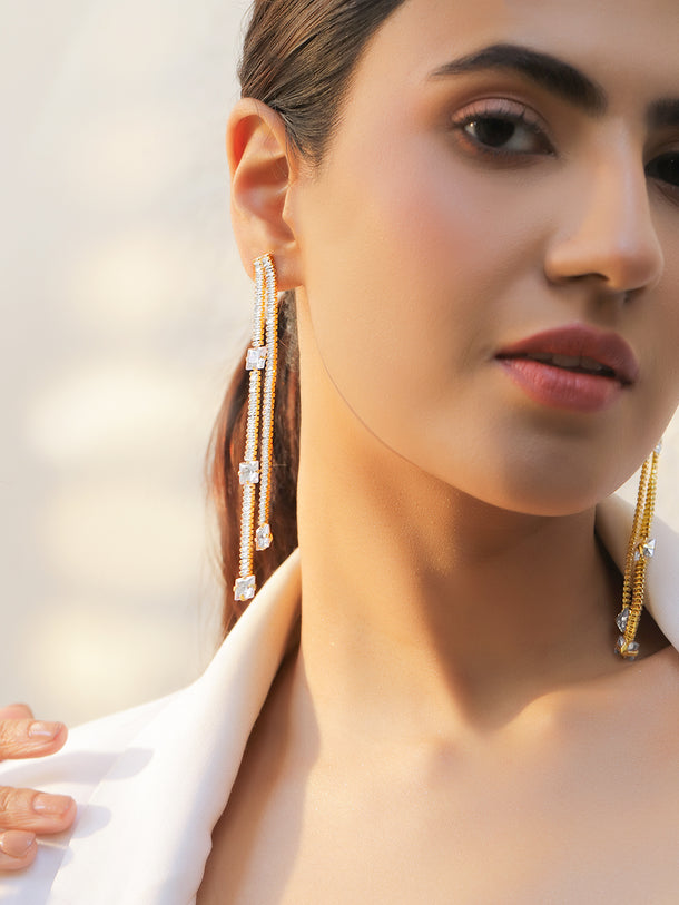 Baguette Octo Line Earrings