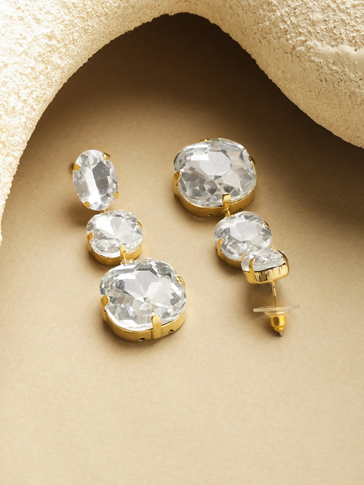 White Crystal Danglers