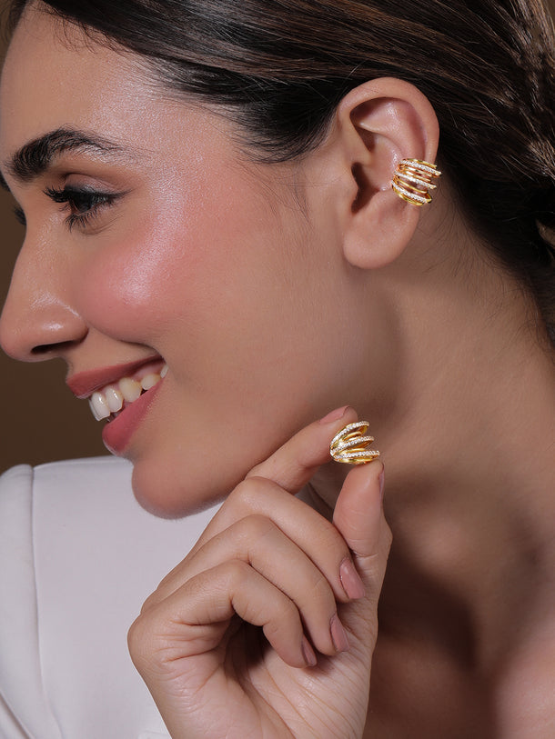 Gold Toned Ear Cuffs