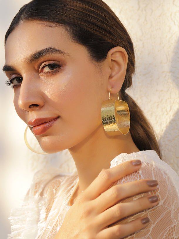 Golden Hour Textured Hoops