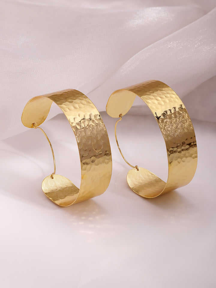Golden Hour Textured Hoops