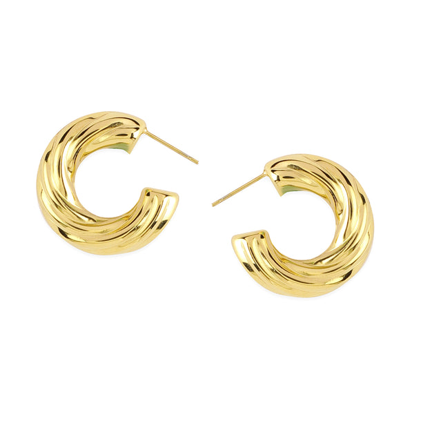 Twisted Half-Hoop Earrings