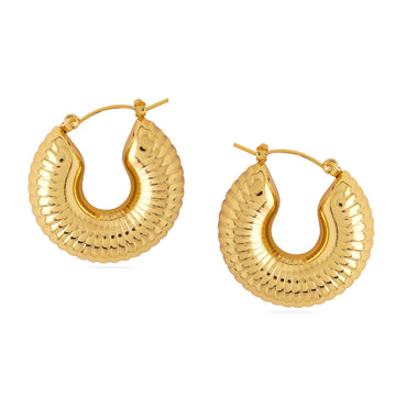 Gold Toned Huggie Earrings