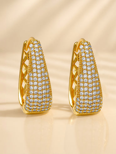 Diamond-Dust Dreamshine Gold Hoop Earrings
