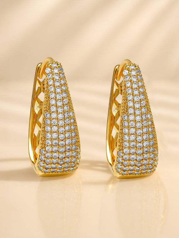 Diamond-Dust Dreamshine Gold Hoop Earrings
