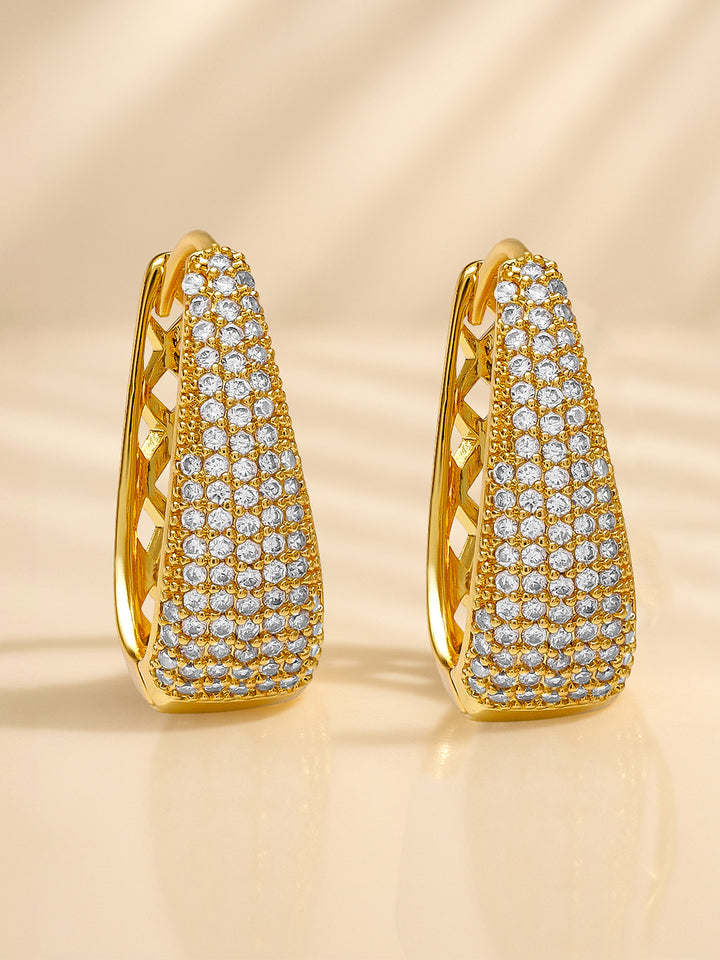 Diamond-Dust Dreamshine Gold Hoop Earrings
