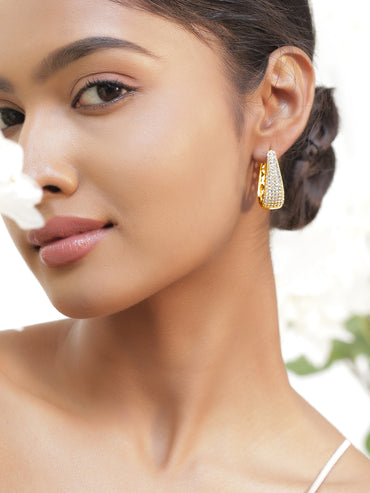 Diamond-Dust Dreamshine Gold Hoop Earrings