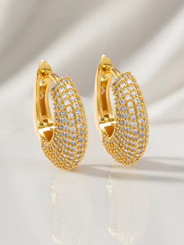 American Diamond Zirconia Hoop Earrings