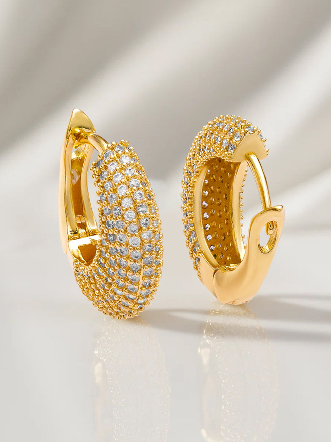 Radiant CZ Oval Statement Hoops