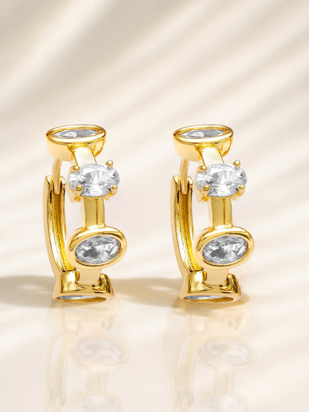 Mini American Diamond Zirconia Hoops