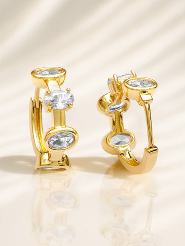Mini American Diamond Zirconia Hoops