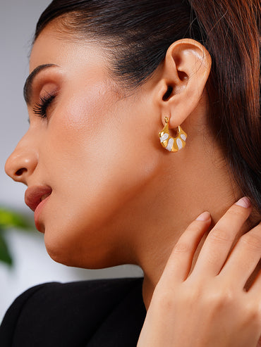 Demi Fine Enamel Statement Hoop Earrings