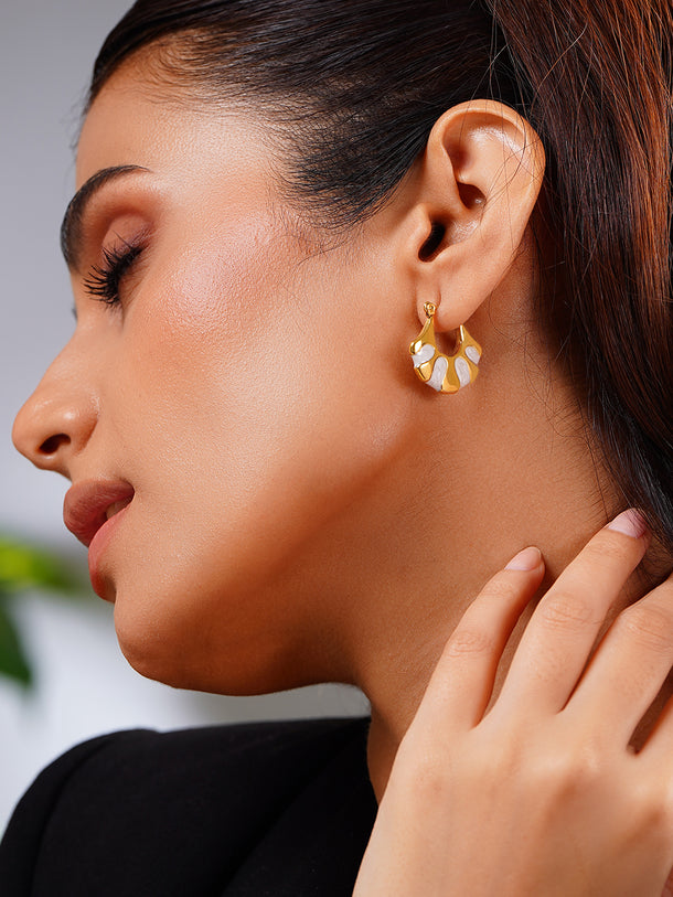 Demi Fine Enamel Statement Hoop Earrings