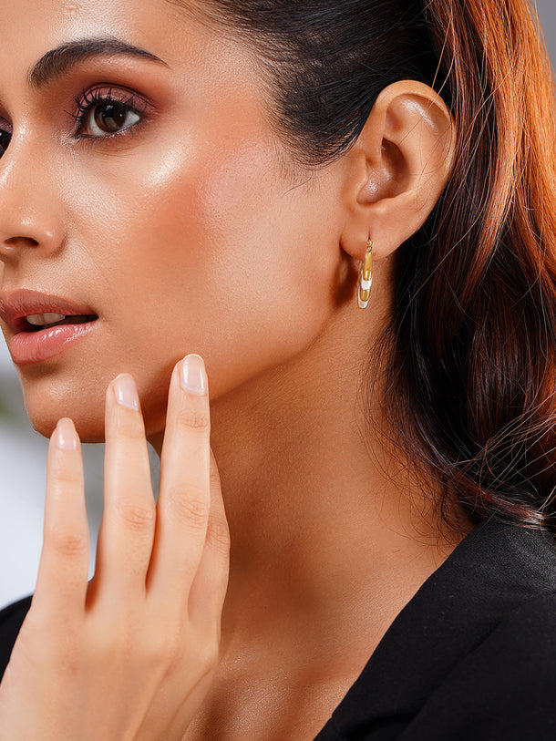 Demi Fine Enamel Statement Hoop Earrings