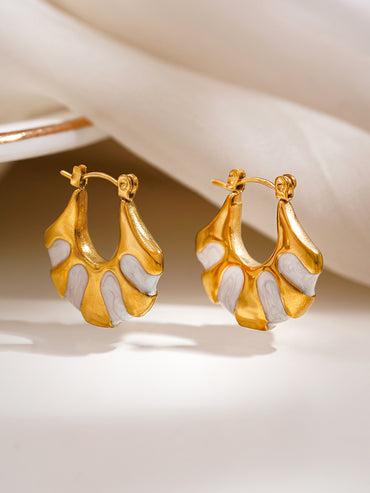 Demi Fine Enamel Statement Hoop Earrings