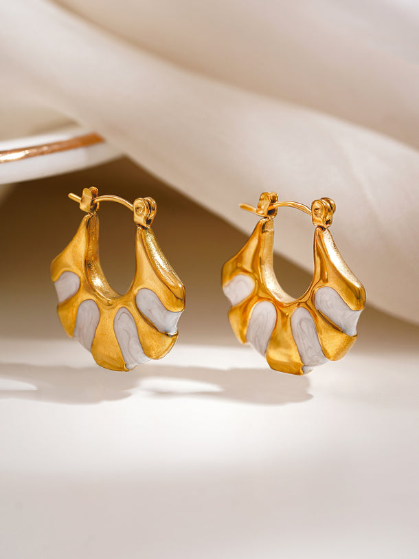 Demi Fine Enamel Statement Hoop Earrings