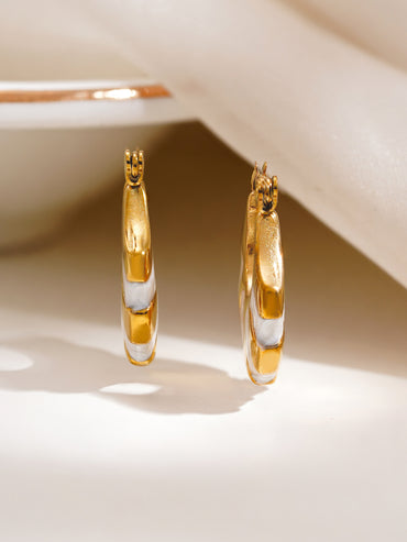 Demi Fine Enamel Statement Hoop Earrings