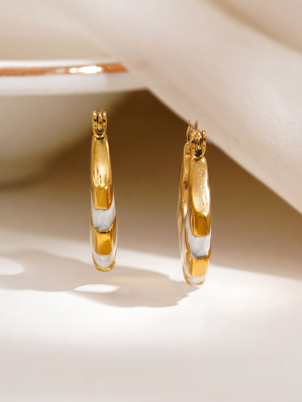 Demi Fine Enamel Statement Hoop Earrings