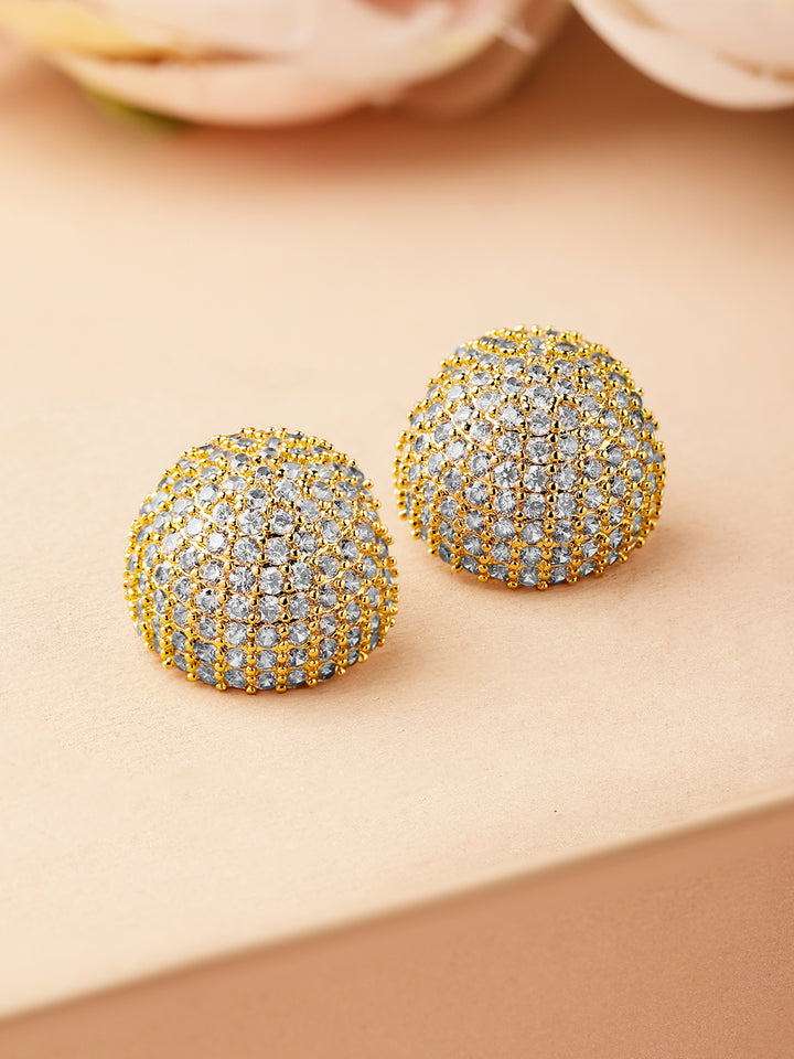 Golden Stardust Cubic Zirconia Studs