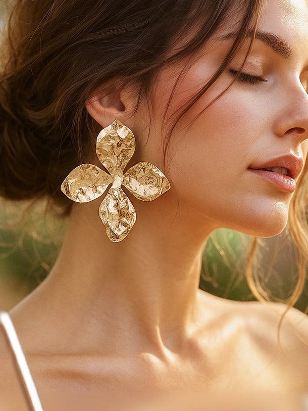 Gold Toned Stud Earrings